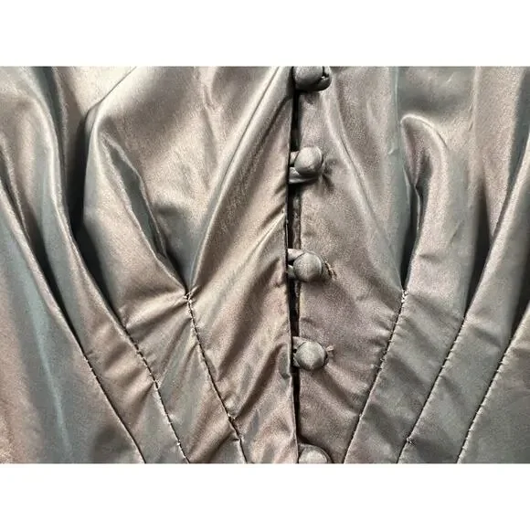 Victor Costa Ltd. Women’s Vintage Taffeta Balloon Leg One Piece Iridescent 10 - Picture 11 of 16